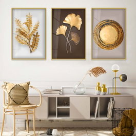 Wallity Huhu386 Cuadro Decorativo de Vidrio Templado Multicolor 30 x 40 cm (3 piezas)